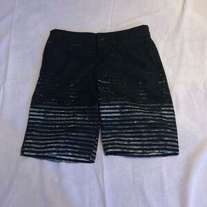 Black target brand swim shorts